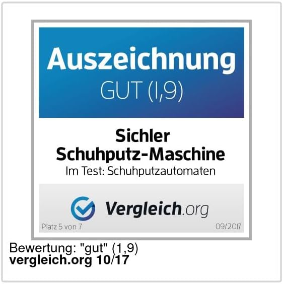 Sichler Haushaltsgeräte Schuhputzmaschine: PROFI Schuhputz-Maschine, Hammerlack, 3 Bürsten, Schuhcre