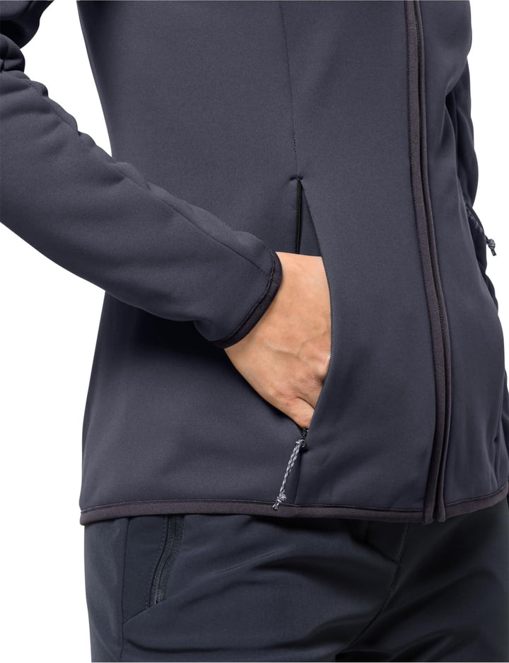 Jack Wolfskin Damen Baiselberg Hooded Fz W Fleecejacke S dolphin, S dolphin