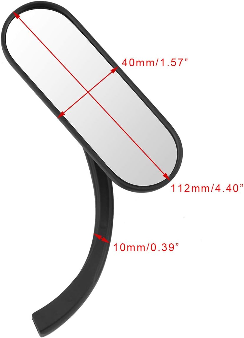 NATGIC 1 Paar Universal Motorrad Rückspiegel Mini Oval Motorrad Endspiegel Einstellbares DIY-Werkzeu