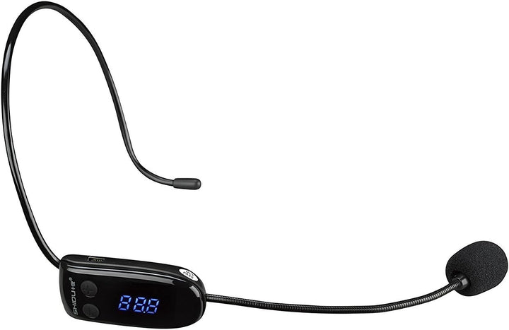 SHIDU Sprachverstärker mit Mikrofon Headset, Mini Stimmverstärker tragbare Pa Lautsprecher System wi