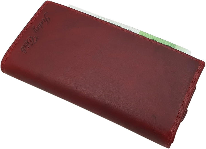 Grosse Rindleder Damen Geldbörse/Geldbeutel/Portemonnaie/Geldtasche mit Schmetterling-Motiv oder ohn