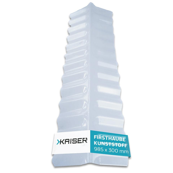 KAISER plastic® Firsthaube Klar | Wellplatten Dach Abdeckung, Welldach Kunststoff | Dachplatten wett