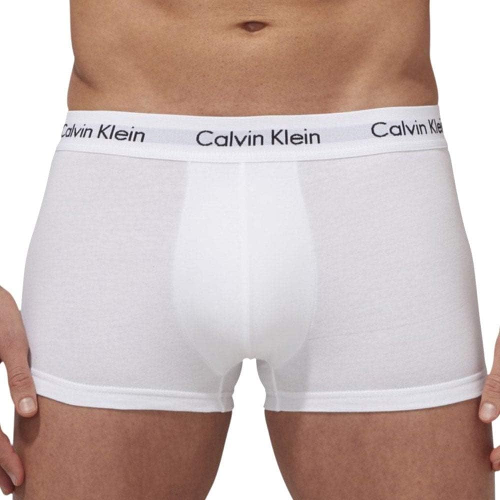 Calvin Klein Herren 3er Pack Boxershorts Low Rise Trunks Unterwäsche XL White/Black Logo, XL White/B