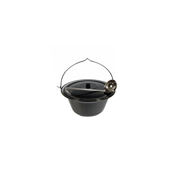 Set Ungarischer Gulaschkessel 4 Liter Suppentopf Emaille + Deckel + Schöpflöffel
