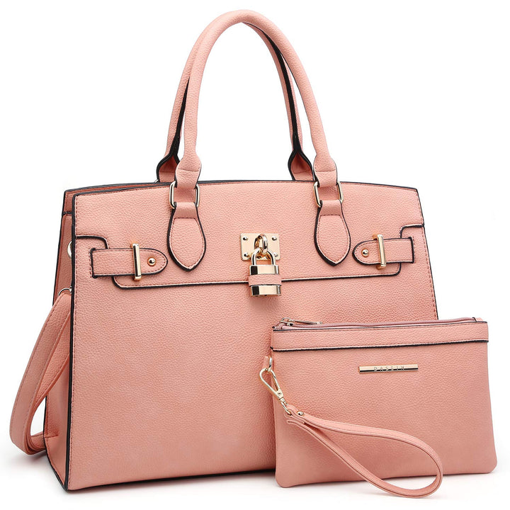 Dasein Women Handbags and Purses Ladies Shoulder Bag Top Handle Satchel Tote Work Bag with Matching