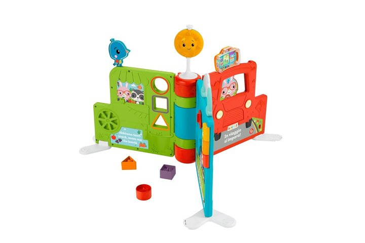 Fisher-Price HCL05 - Riesen Sitz & Steh Erlebnisbuch, italienische Version, ab 6 Monaten