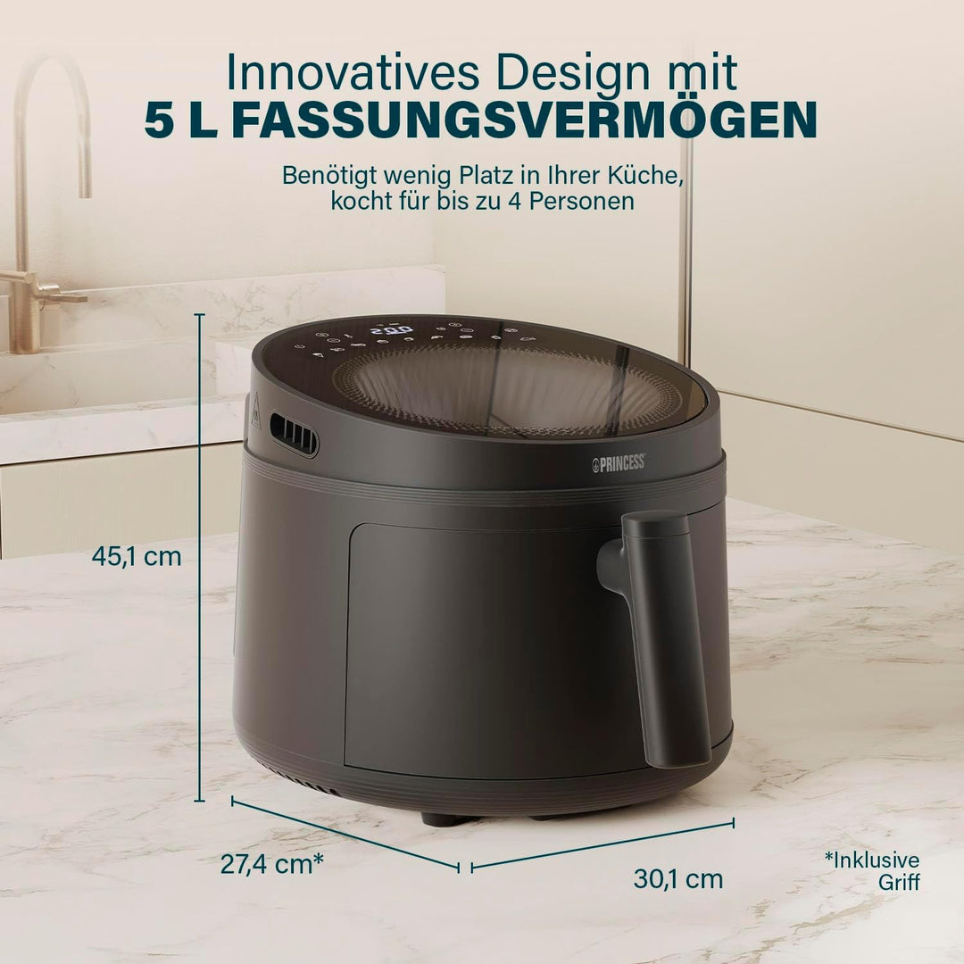 Princess 182270 5l Air Fryer 5L 5 Liter Black, 5 Liter Black