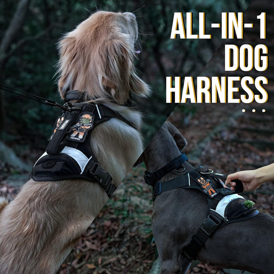 OneTigris Grover Taktisches No Pull Hundegeschirr für Grosse/Mittlere Hunde Einstellbar Brustgeschir