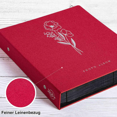 Lanpn Fotoalbum 10x15 1000, Extra Grosses XXL Leinen Einstecken Einsteckalbum für Hoch und Querforma
