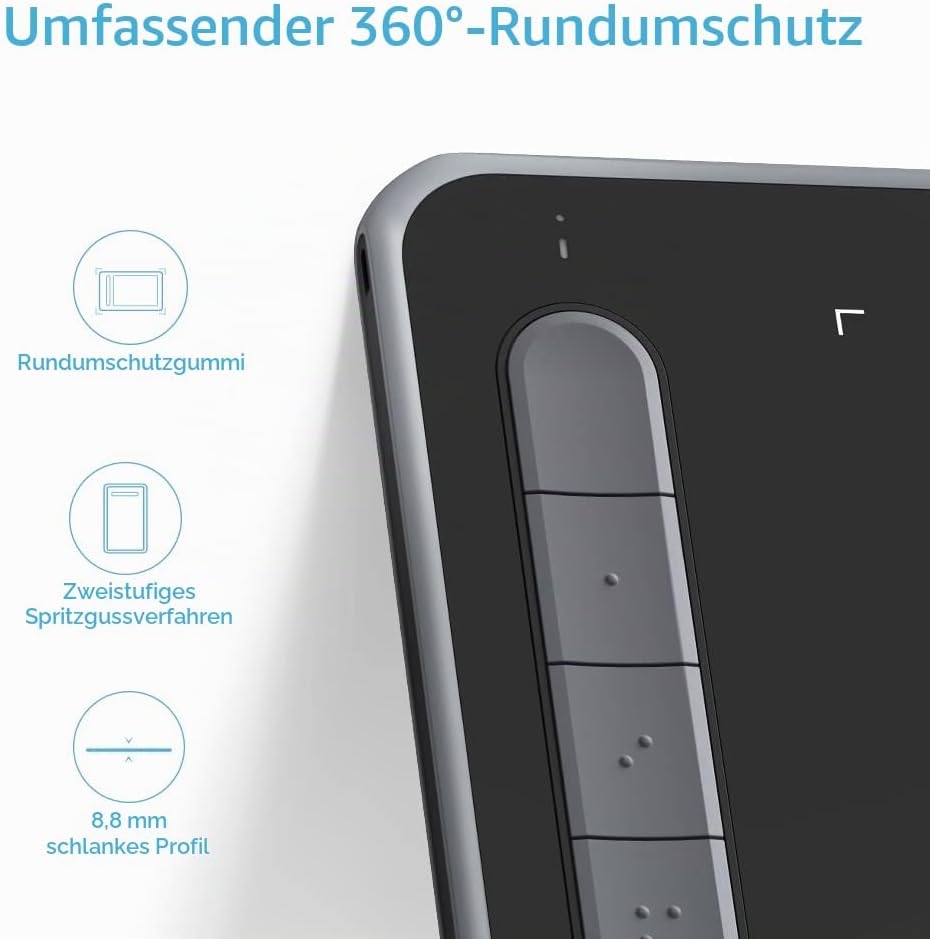 XP-PEN Deco LW Wireless Grafiktablett t 10" x 6" kabelloses Zeichenpad mit X3 Elite Stylus, 60 Grad
