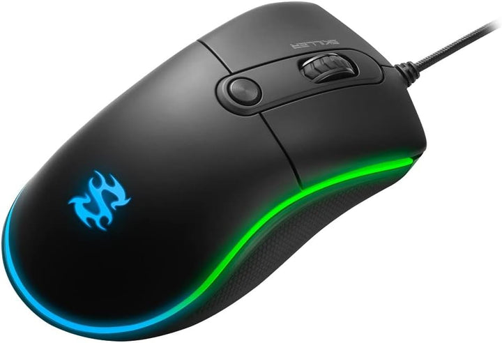 Sharkoon Skiller SGM2 RGB Gaming Maus, optisch 6400 DPI, Ergonomische Form Mehrfarbig