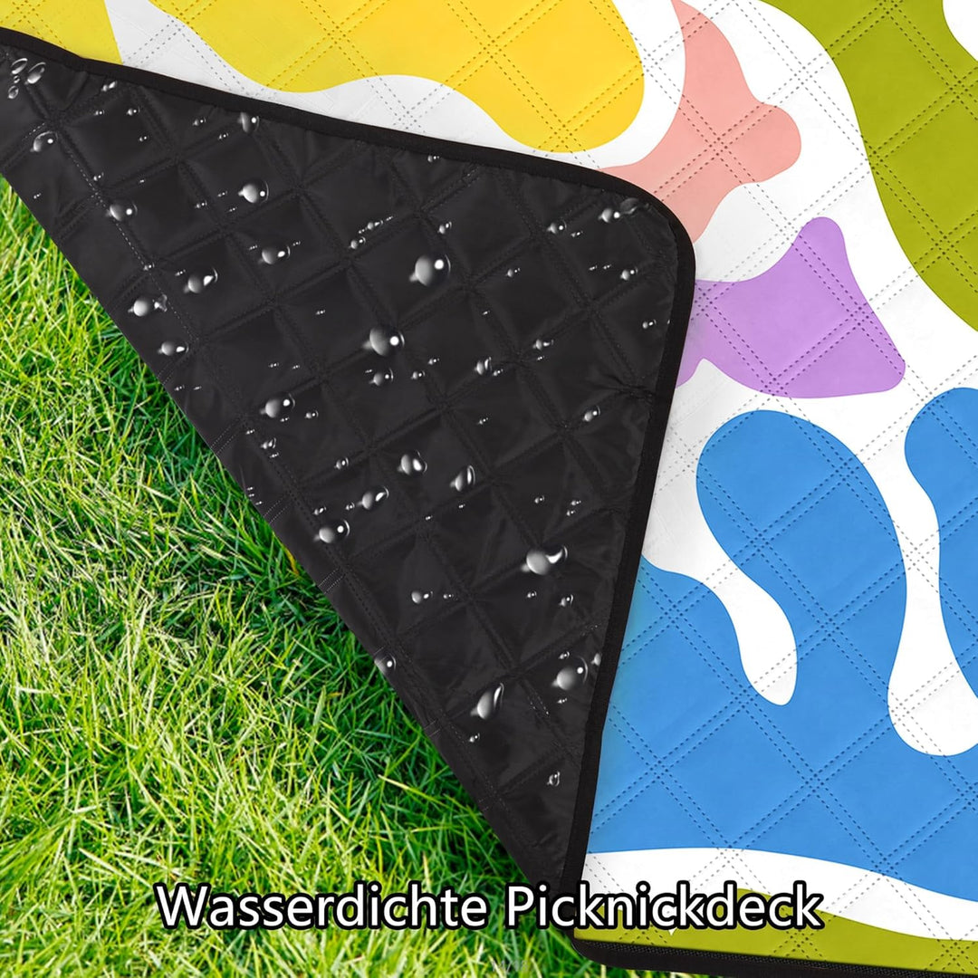 Jopee Picknickdecke Sandfrei, 200 x 200cm Wasserdicht Stranddecke für 4-6 Personen, Leicht und Tragb