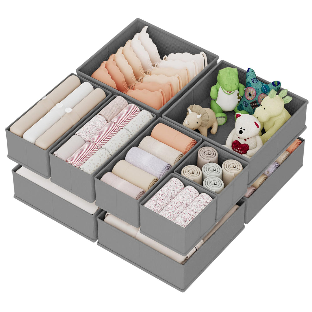 10er Set Schubladen Organizer faltbar, Unterwäsche Organizer,Ordnungssystem Kleiderschrank, Aufbewah