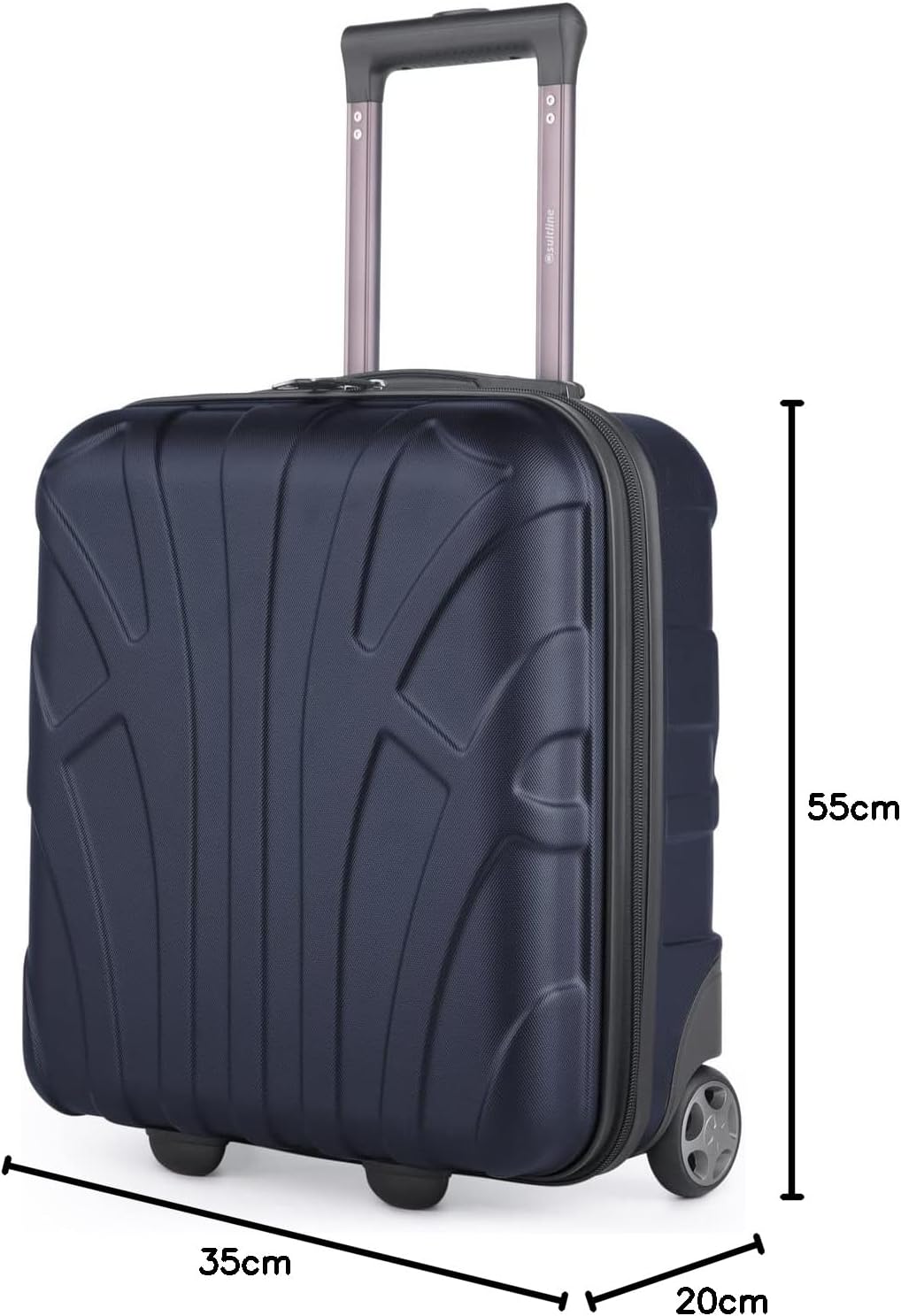 suitline Handgepäck Hartschalen-Koffer Koffer Trolley Rollkoffer Reisekoffer, TSA, 55 cm, ca. 34 Lit