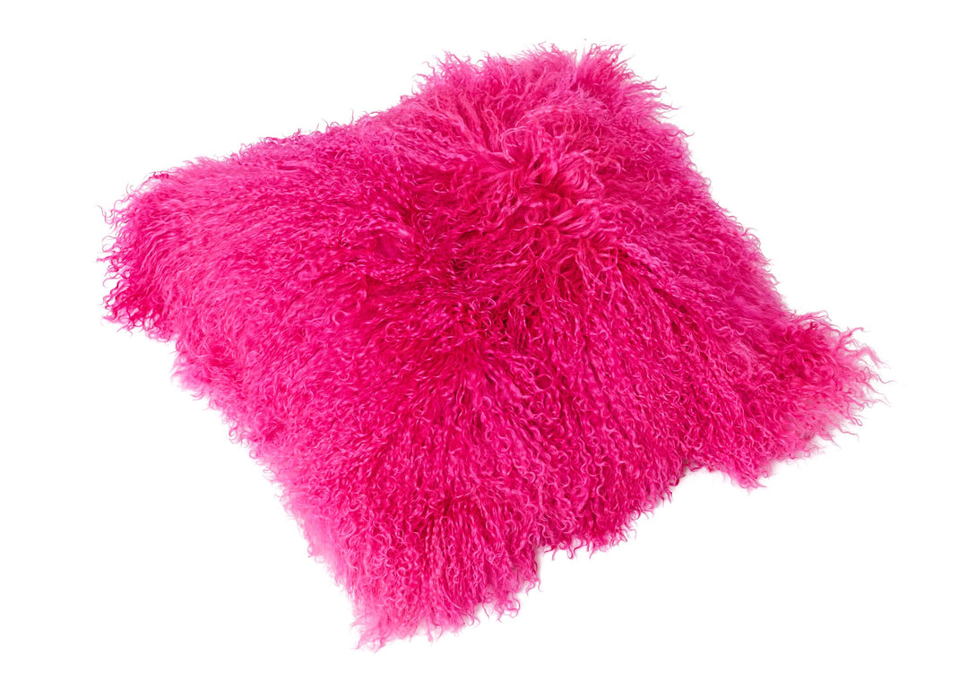 Reissner Lammfelle Tibet Lammfell Kissenbezug langflorig 30x30cm JAY15 Farbe hellpink/lila Jay15 Hel