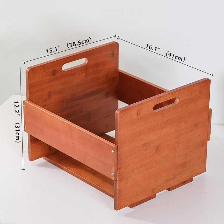 Artliving Schallplatten Aufbewahrung Vinyl LP Box - Schallplattenständer Holz - 41 x 38,5 x 31cm - S