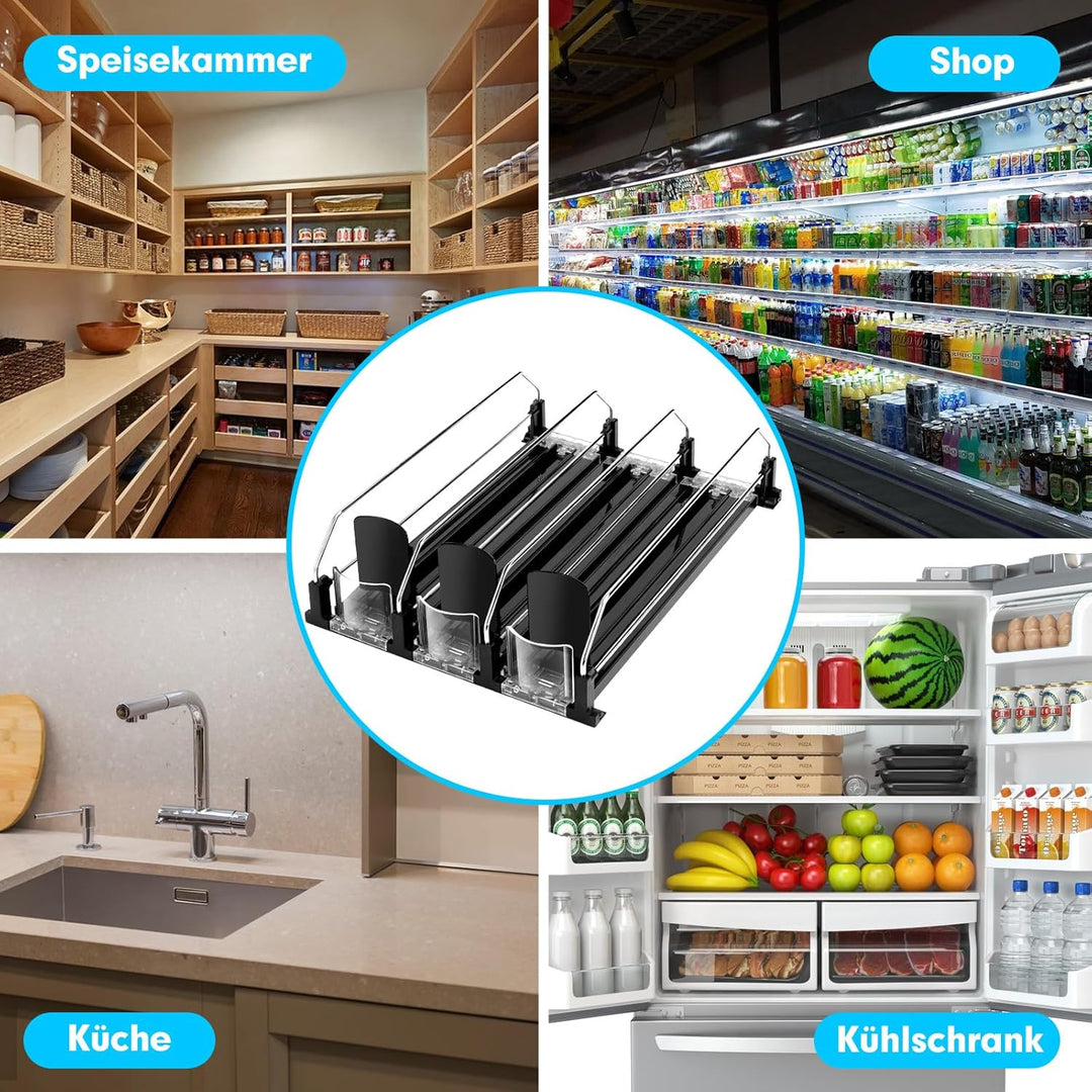 BingoHive Automatisch Kühlschrank Dosen Organizer Kühlschrank Organizer Dosen Dosenhalter Kühlschran
