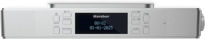 Karcher RA 2038D-S - Küchenradio mit UKW/DAB+ Radio, Unterbauradio mit Bluetooth & Leuchte, Digitalr