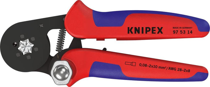 Knipex Selbsteinstellende Crimpzange für Aderendhülsen mit Seiteneinführung (0,08 - 10mm²) brüniert,