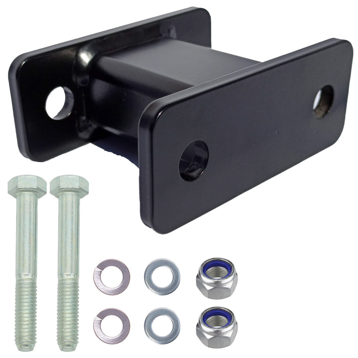 XIMPLIO Anhängerkupplung Verlängerung 100 mm Hakenverlängerung Adapter für Flanschkugel AHK 2 Loch 9