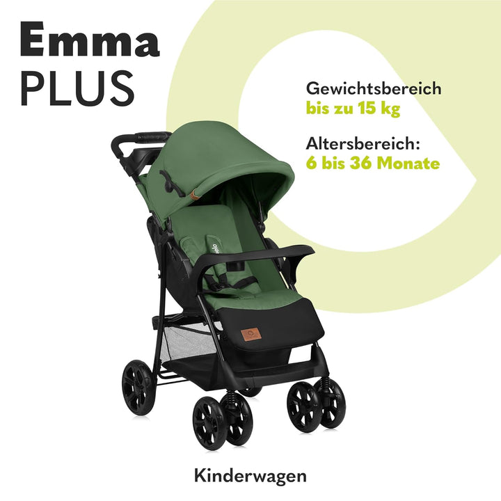 LIONELO Emma Plus Kinderwagen bis zu 15 kg, Kindersportwagen, leicht modern klein Buggy mit Liegepos