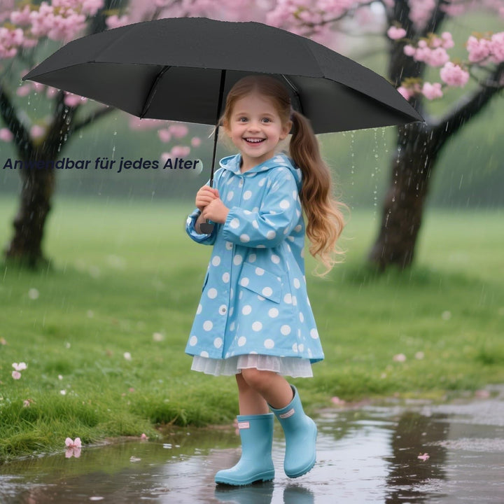 BAODINI Reise-Mini-Regenschirm für Geldbörse mit Etui – kleiner kompakter UV-Regenschirm, Sonnenschu