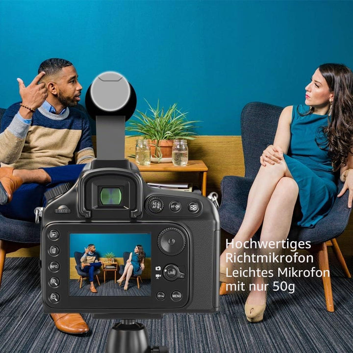 Videomikrofon für DSLR-Interviews, Kamera Mikrofon Shotgun-Mikrofon für Canon, Nikon, Sony, Panasoni
