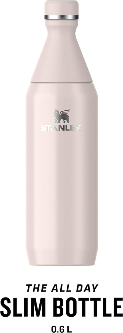 Stanley All Day Slim Trinkflasche Edelstahl 0.6L - Thermosflasche Kühlt 6 Stunden - 11 Stunden Eisge