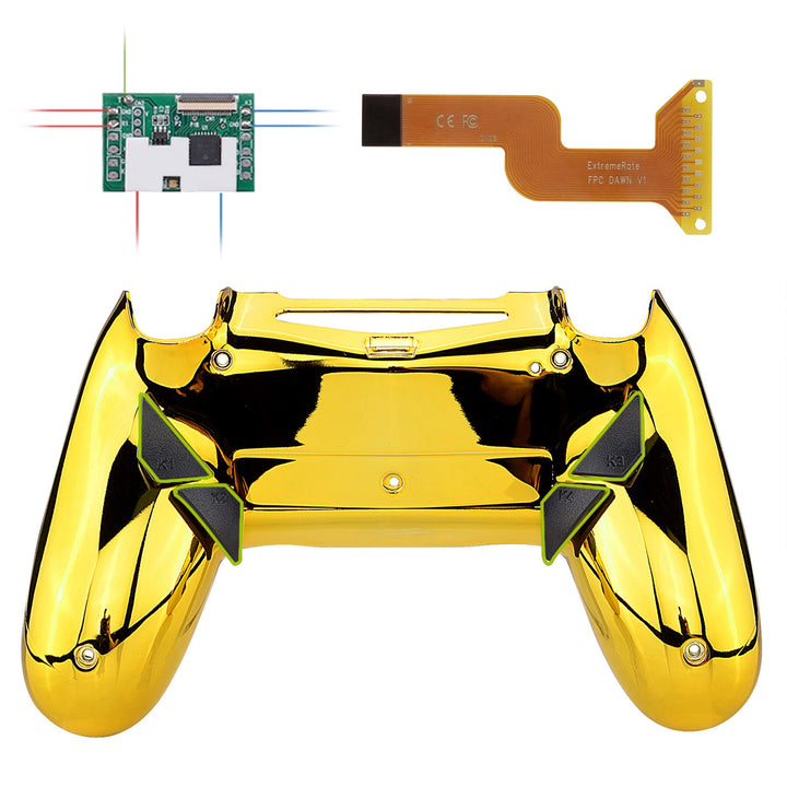 eXtremeRate Programmierbar Dawn Remap Kit für ps4 Controller, Rückseite Hülle Gehäuse Case&Upgrade-B