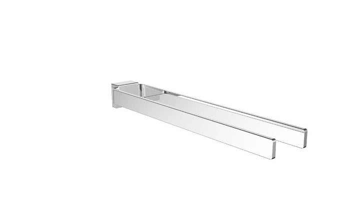 EMCO Cue Handtuchhalter zweiarmig zur Wandmontage, starre Handtuchstange aus Metall, hochwertiger Ba