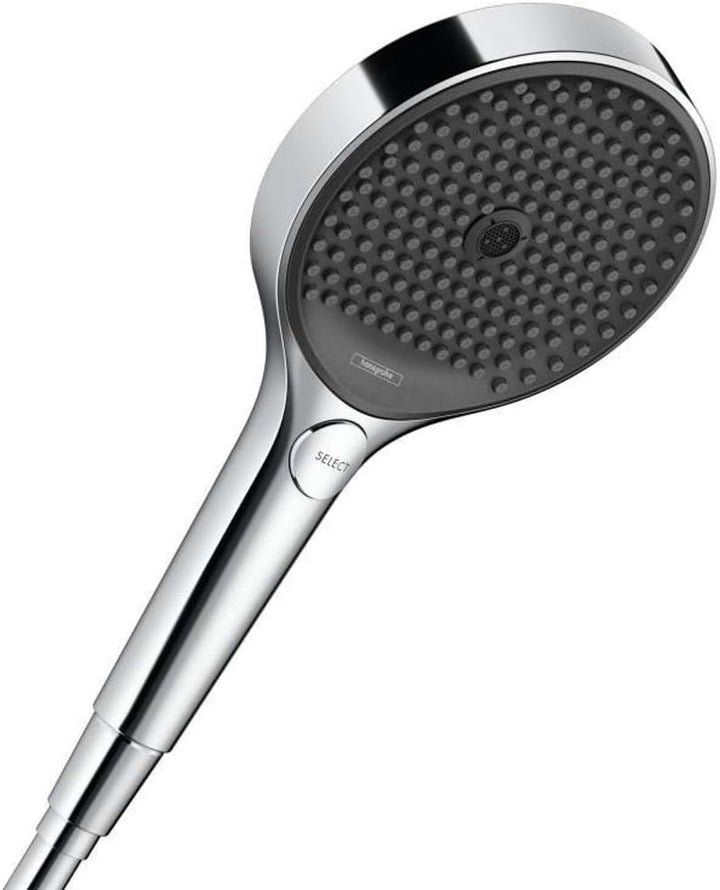 hansgrohe wassersparender Duschkopf Rainfinity 130, Sparduschkopf, Duschbrause, 3 Strahlarten, Antik