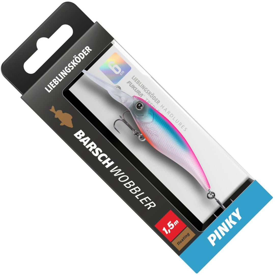 Lieblingsköder Barschwobbler 6cm 5,3g - Wobbler Pinky, Pinky