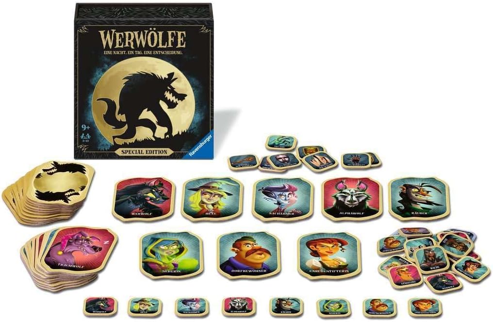 Ravensburger 24897 - Werwölfe - Special Edition, 10 Jahre Jubiläum, Kartenspiele ab 9 Jahre, für 3-1