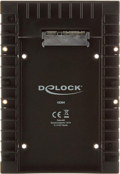 Delock 3.5″ Einbaurahmen für 2.5″ SATA Laufwerk schwarz, 18364