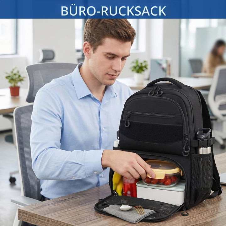 17 Zoll Laptop Rucksack mit Kühlfach 40L Herren Arbeit Rucksack, wasserabweisender Lunchrucksack für