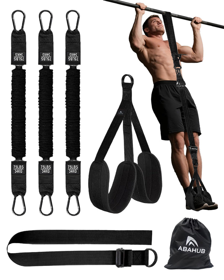 Abahub Klimmzugband Set Klimmzughilfe Widerstandsbänder Pull UP Band für Klimmzüge, Training zu Haus