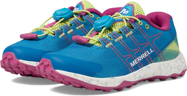 Merrell Mädchen Moab Flight Low A/C Sneaker 29 EU Teal Lime Fuchsia, 29 EU Teal Lime Fuchsia