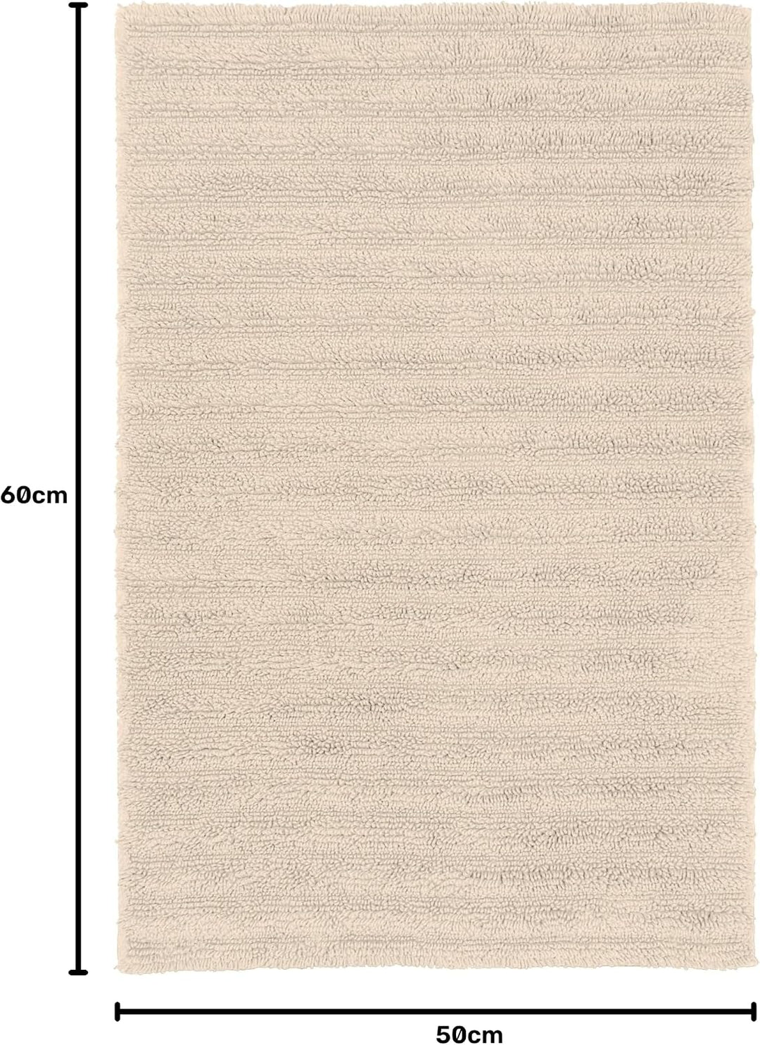 Kleine Wolke Badteppich Yara, Farbe: Natur, Material: 100% Baumwolle, Grösse: 50x 60 cm, 50x 60 cm