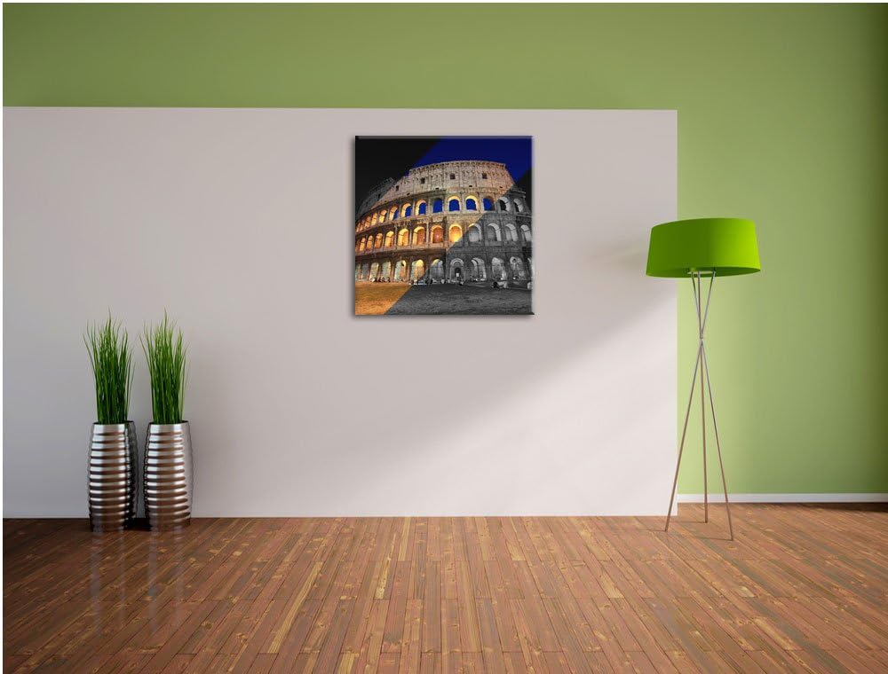 Pixxprint Colosseum in Rom Italien als Leinwandbild/Grösse: 70x70 cm/Wandbild/Kunstdruck/fertig besp