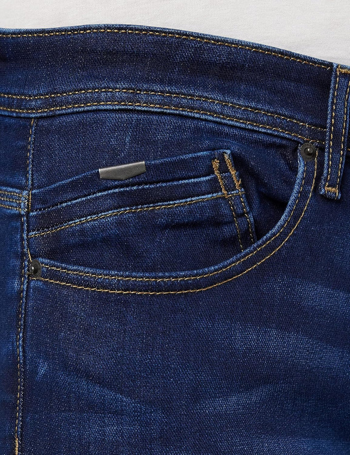 Cross Herren Jimi Jeans 33W / 32L Night Blue Crincle, 33W / 32L Night Blue Crincle
