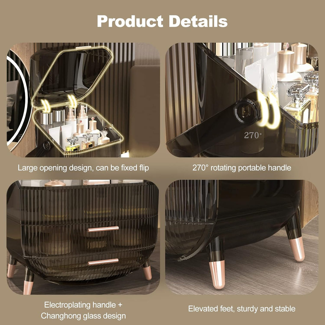 Galatée Retro Serie 180°Drehbar Tragbare Make Up Organizer Kosmetikbox Kosmetische Aufbewahrungs Box