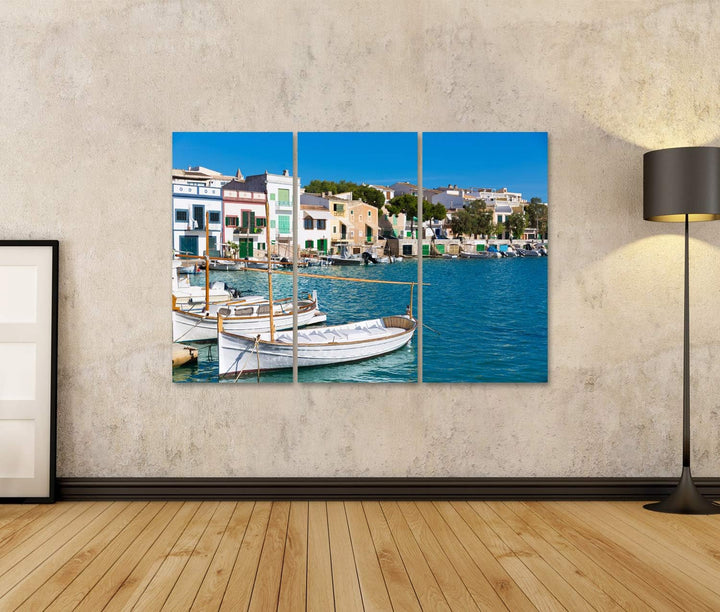 islandburner Bild auf Leinwand Mallorca Porto Colom Felanitx Hafen Mallorca Balearische Inseln Spani