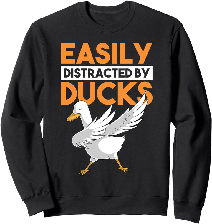 Leicht ablenkbar von Enten lustig tupfen Dab Dance niedlich Sweatshirt