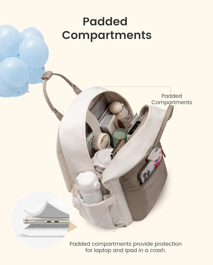 LOVEVOOK Rucksack Damen, Laptop Schulrucksack Teenager Schultasche Mädchen 15.6 Zoll Backpack Women