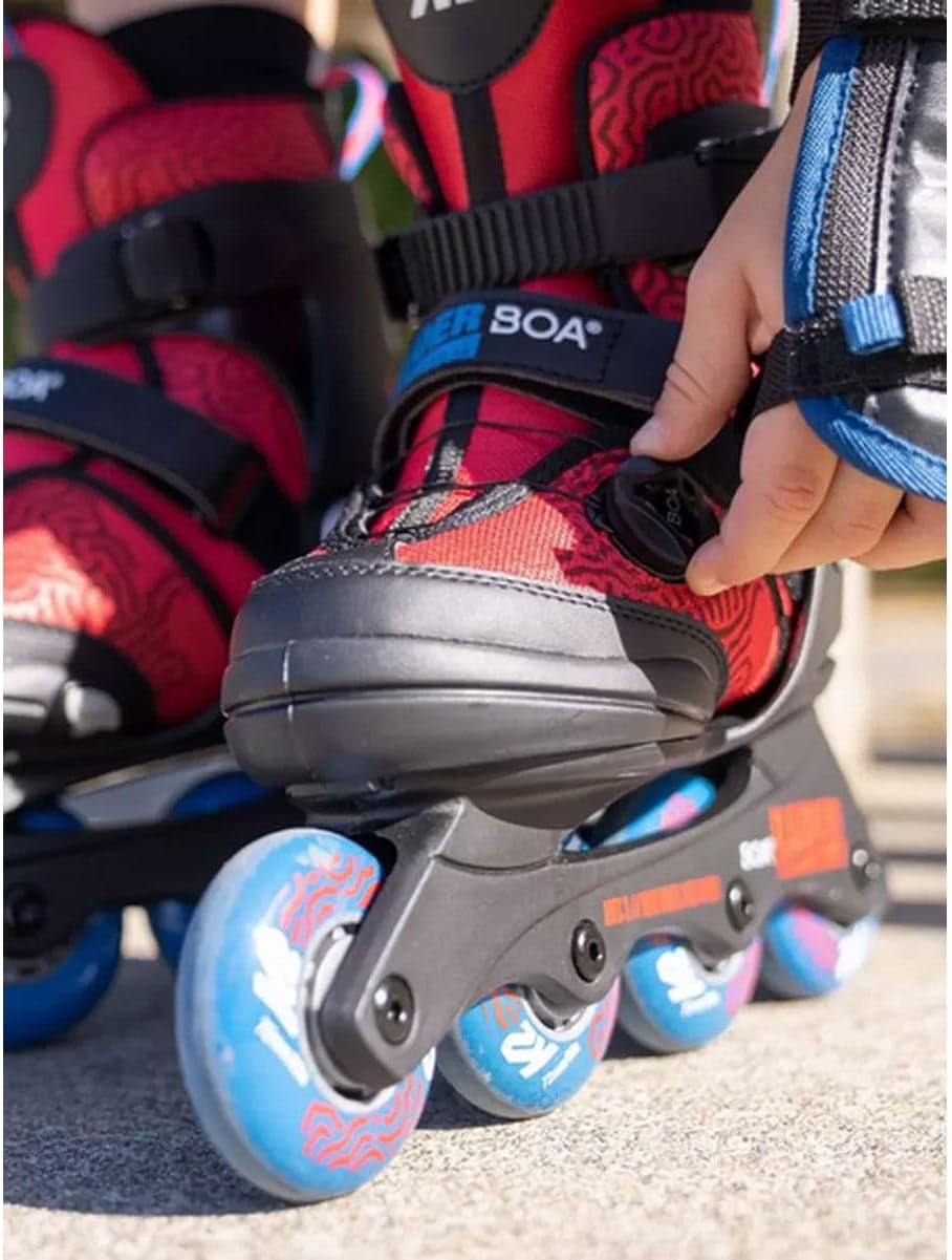 K2 Raider BOA Kinder Inline Skate 2025 red Blue L (EU: 35-40 / UK: 3-7 / US: 4-8) red - blue, L (EU: