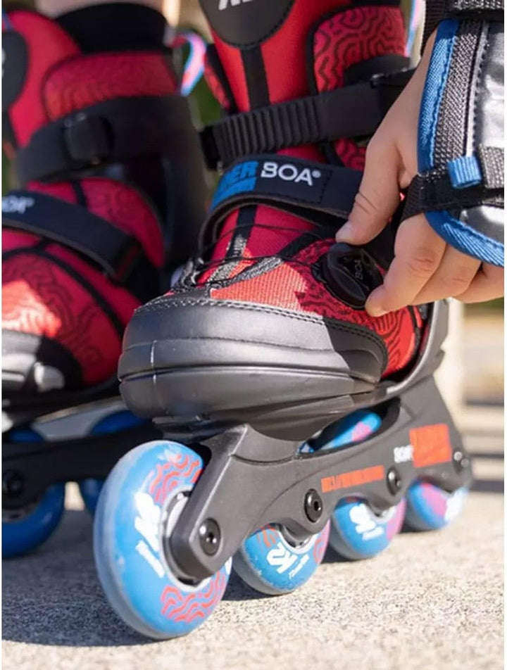 K2 Raider BOA Kinder Inline Skate 2025 red Blue L (EU: 35-40 / UK: 3-7 / US: 4-8) red - blue, L (EU:
