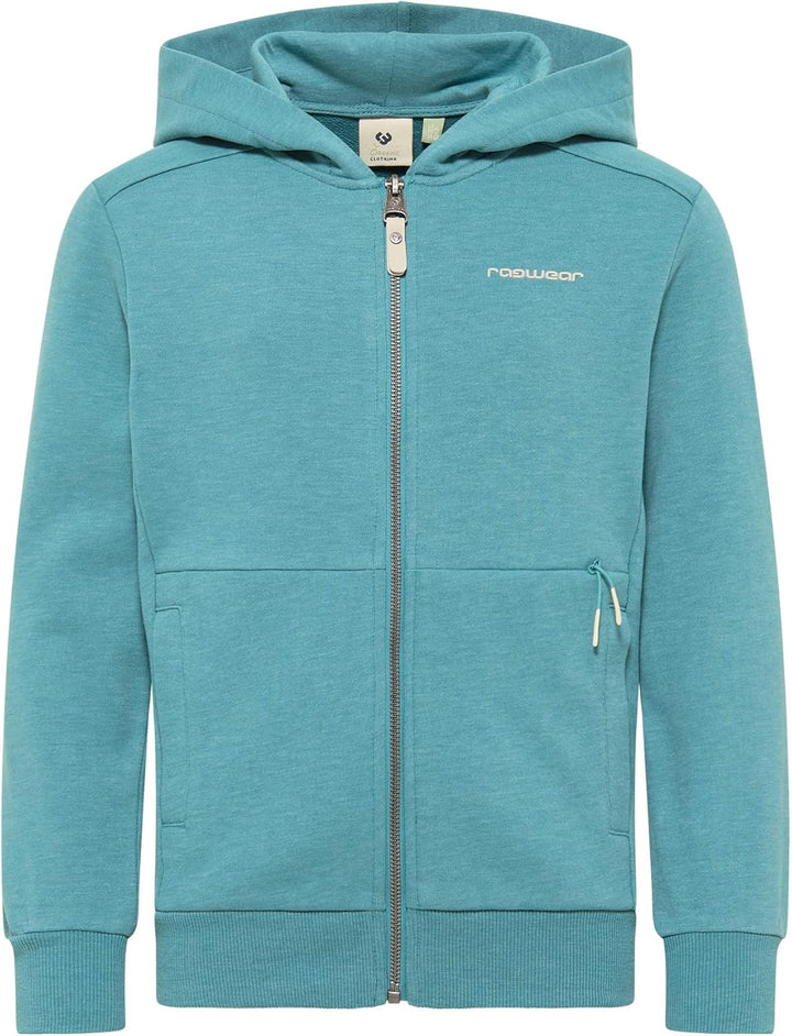 Ragwear Axell Organic Jungen Sweatjacke mit Kapuze Sweat Strickjacke Cardigan Übergangsjacke Jacke S