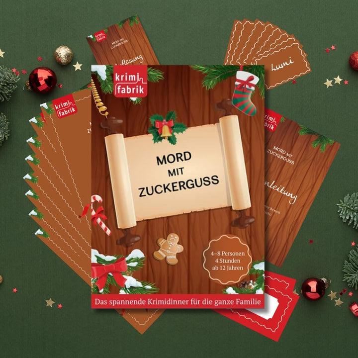 Mord mit Zuckerguss - Krimidinner Weihnachten - 4 bis 8 Personen - krimifabrik