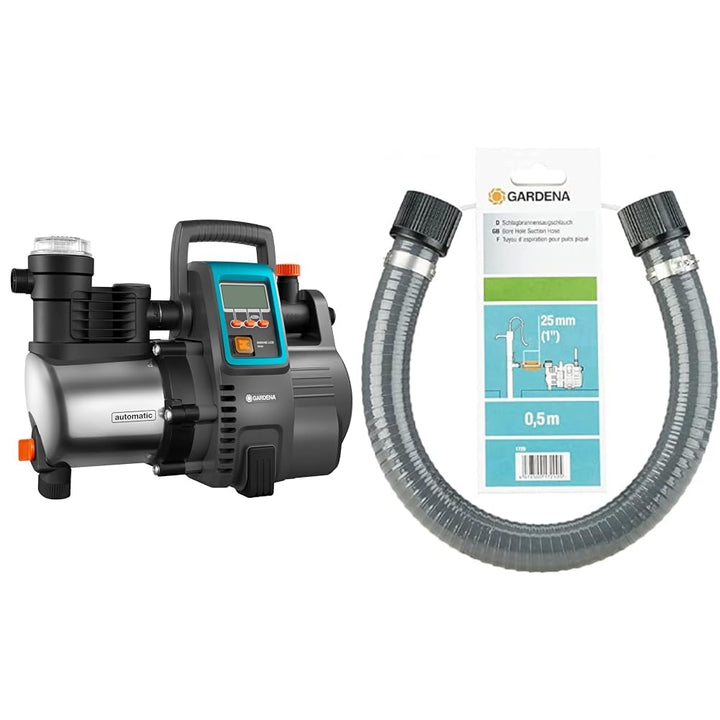 Gardena Premium Hauswasserautomat 6000/6E LCD Inox: Hauswasserpumpe & 01729-20 Gartenarbeit, Grau, 2