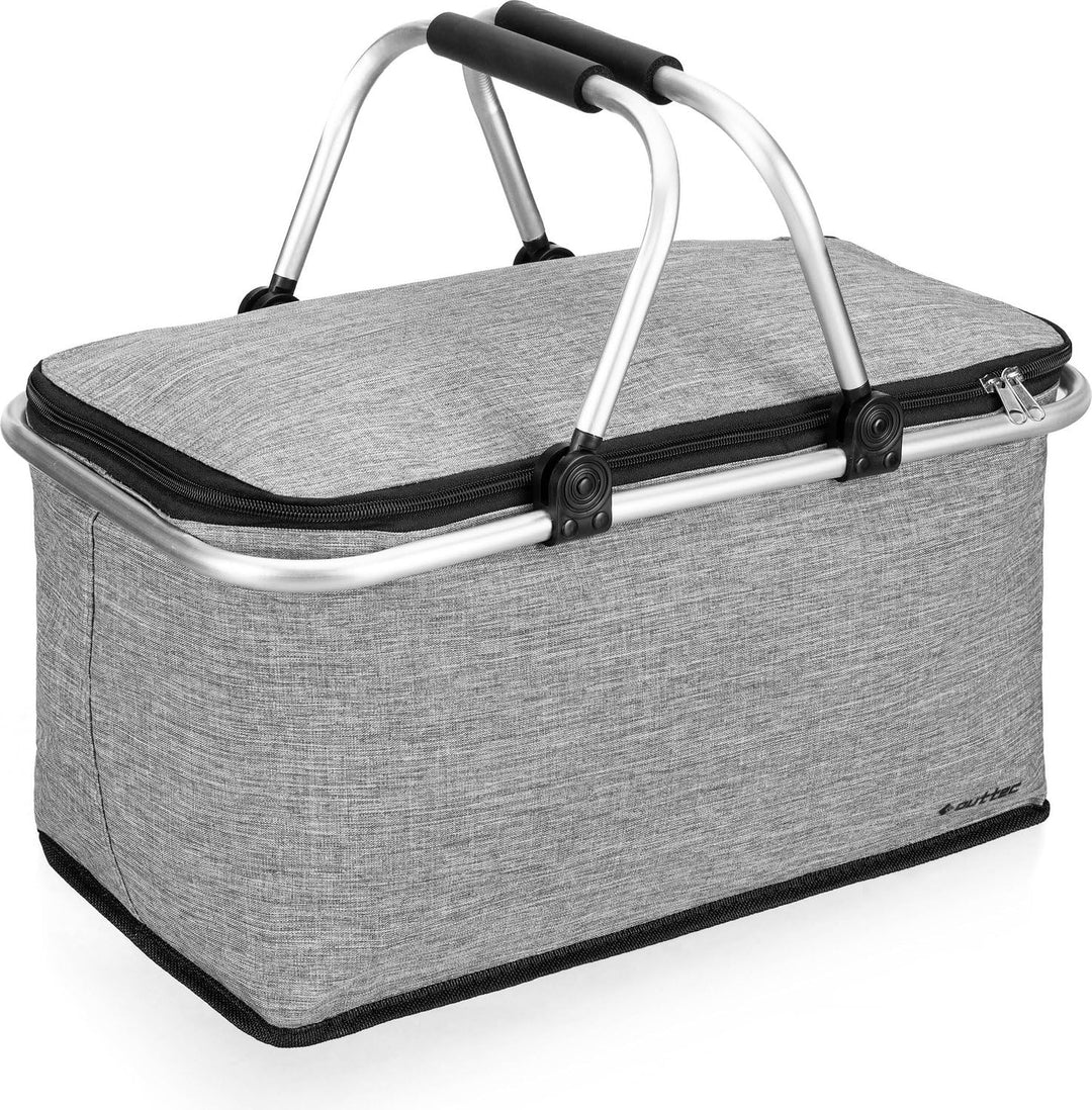 Einkaufskorb mit Thermofunktion, Faltbare Kühlbox, 29L, Tragekorb mit Henkel, langlebig, wetterbestä